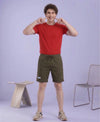 T.T. Men’s Cotton Blend | Solid Round Neck T-Shirt & Regular Fit Shorts | Casual Co-ord Set for Men
