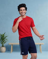 T.T. Men’s Cotton Blend | Solid Round Neck T-Shirt & Regular Fit Shorts | Casual Co-ord Set for Men