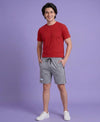 T.T. Men’s Cotton Blend | Solid Round Neck T-Shirt & Regular Fit Shorts | Casual Co-ord Set for Men