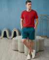 T.T. Men’s Cotton Blend | Solid Round Neck T-Shirt & Regular Fit Shorts | Casual Co-ord Set for Men
