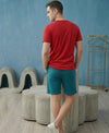 T.T. Men’s Cotton Blend | Solid Round Neck T-Shirt & Regular Fit Shorts | Casual Co-ord Set for Men