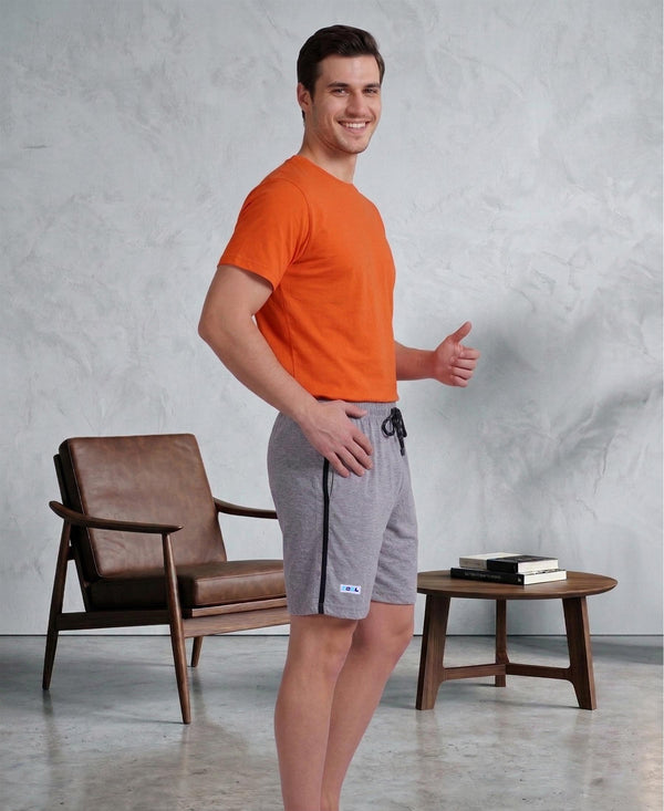 T.T. Men’s Cotton Blend | Solid Round Neck T-Shirt & Regular Fit Shorts | Casual Co-ord Set for Men