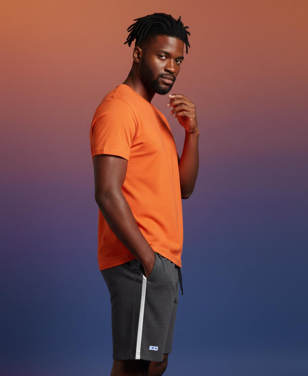 T.T. Men’s Cotton Blend | Solid Round Neck T-Shirt & Regular Fit Shorts | Casual Co-ord Set for Men