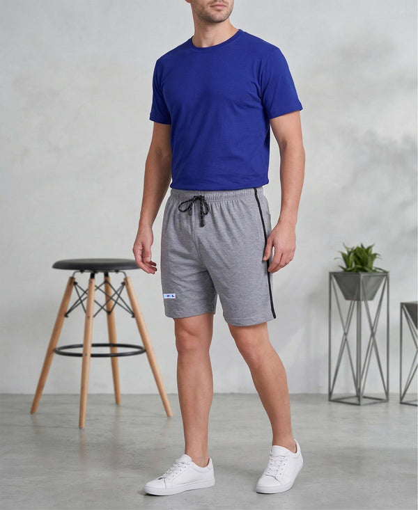T.T. Men’s Cotton Blend | Solid Round Neck T-Shirt & Regular Fit Shorts | Casual Co-ord Set for Men