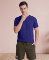 T.T. Men’s Cotton Blend | Solid Round Neck T-Shirt & Regular Fit Shorts | Casual Co-ord Set for Men