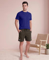T.T. Men’s Cotton Blend | Solid Round Neck T-Shirt & Regular Fit Shorts | Casual Co-ord Set for Men