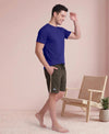 T.T. Men’s Cotton Blend | Solid Round Neck T-Shirt & Regular Fit Shorts | Casual Co-ord Set for Men
