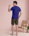 T.T. Men’s Cotton Blend | Solid Round Neck T-Shirt & Regular Fit Shorts | Casual Co-ord Set for Men