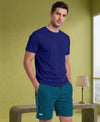 T.T. Men’s Cotton Blend | Solid Round Neck T-Shirt & Regular Fit Shorts | Casual Co-ord Set for Men