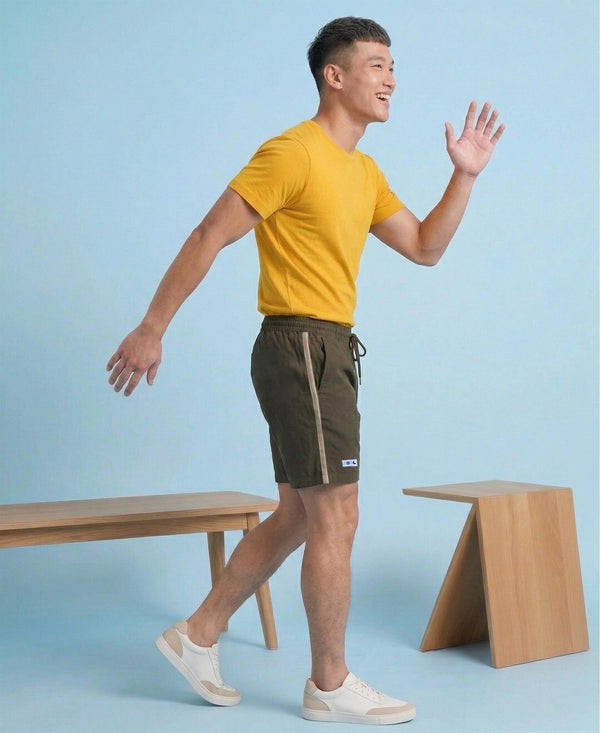 T.T. Men’s Cotton Blend | Solid Round Neck T-Shirt & Regular Fit Shorts | Casual Co-ord Set for Men