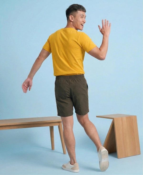 T.T. Men’s Cotton Blend | Solid Round Neck T-Shirt & Regular Fit Shorts | Casual Co-ord Set for Men