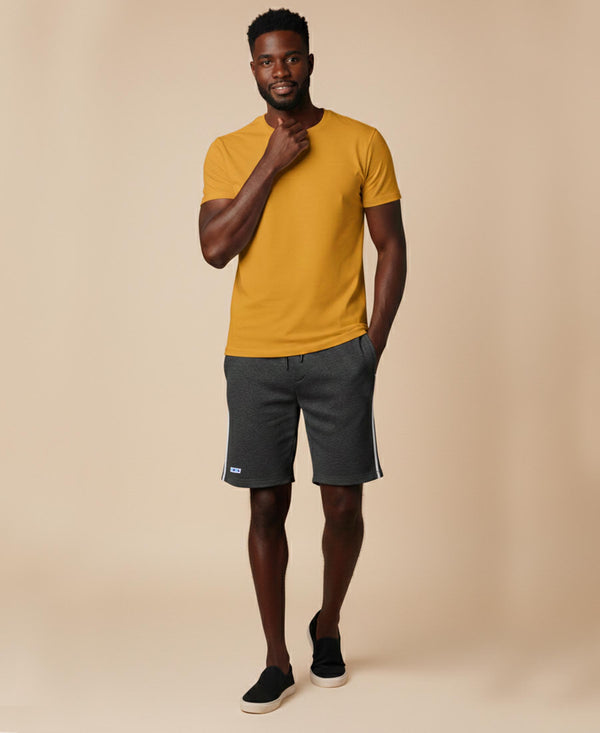 T.T. Men’s Cotton Blend | Solid Round Neck T-Shirt & Regular Fit Shorts | Casual Co-ord Set for Men