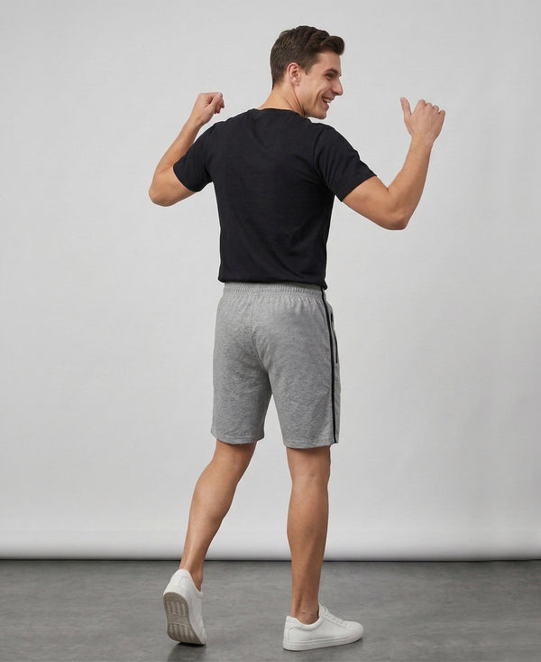 T.T. Men’s Cotton Blend | Solid Round Neck T-Shirt & Regular Fit Shorts | Casual Co-ord Set for Men