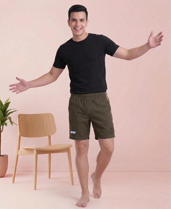 T.T. Men’s Cotton Blend | Solid Round Neck T-Shirt & Regular Fit Shorts | Casual Co-ord Set for Men