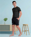 T.T. Men’s Cotton Blend | Solid Round Neck T-Shirt & Regular Fit Shorts | Casual Co-ord Set for Men