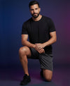 T.T. Men’s Cotton Blend | Solid Round Neck T-Shirt & Regular Fit Shorts | Casual Co-ord Set for Men