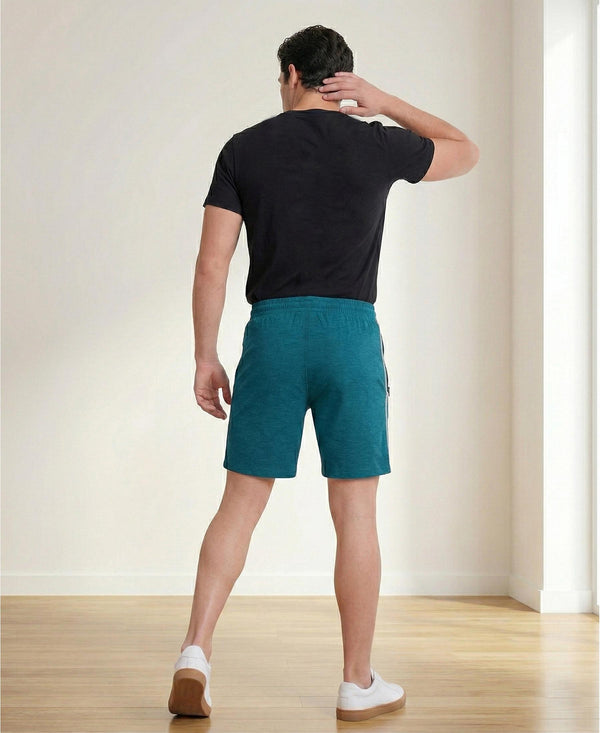 T.T. Men’s Cotton Blend | Solid Round Neck T-Shirt & Regular Fit Shorts | Casual Co-ord Set for Men