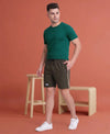 T.T. Men’s Cotton Blend | Solid Round Neck T-Shirt & Regular Fit Shorts | Casual Co-ord Set for Men