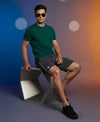 T.T. Men’s Cotton Blend | Solid Round Neck T-Shirt & Regular Fit Shorts | Casual Co-ord Set for Men