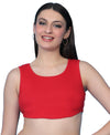 T.T. Women|Ribbed Crop Top|Sleeveless Round Neck Slim Fit Aesthetic Streetwear Top|Stretchable Cotton Fabric|Tshirt|Top||Red