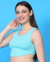 T.T. Women|Ribbed Crop Top|Sleeveless Round Neck Slim Fit Aesthetic Streetwear Top|Stretchable Cotton Fabric|Tshirt|Top||Mint