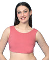 T.T. Women|Ribbed Crop Top|Sleeveless Round Neck Slim Fit Aesthetic Streetwear Top|Stretchable Cotton Fabric|Tshirt|Top||Apricot