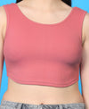 T.T. Women|Ribbed Crop Top|Sleeveless Round Neck Slim Fit Aesthetic Streetwear Top|Stretchable Cotton Fabric|Tshirt|Top||Apricot