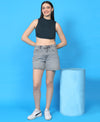 T.T. Women|Ribbed Crop Top|Sleeveless High Neck Slim Fit Aesthetic Streetwear Top|Stretchable Cotton Fabric|Tshirt|Top||Dark Green