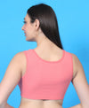 T.T. Women|Ribbed Crop Top|Sleeveless Round Neck Slim Fit Aesthetic Streetwear Top|Stretchable Cotton Fabric|Tshirt|Top||Coral