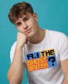 T.T. Men|Graphics Printed Tshirts For Men|Eco Friendly Fabric|Round Neck|Half Sleeves|Cotton Blended Tees For Men|Regular Fit|Big Print|White