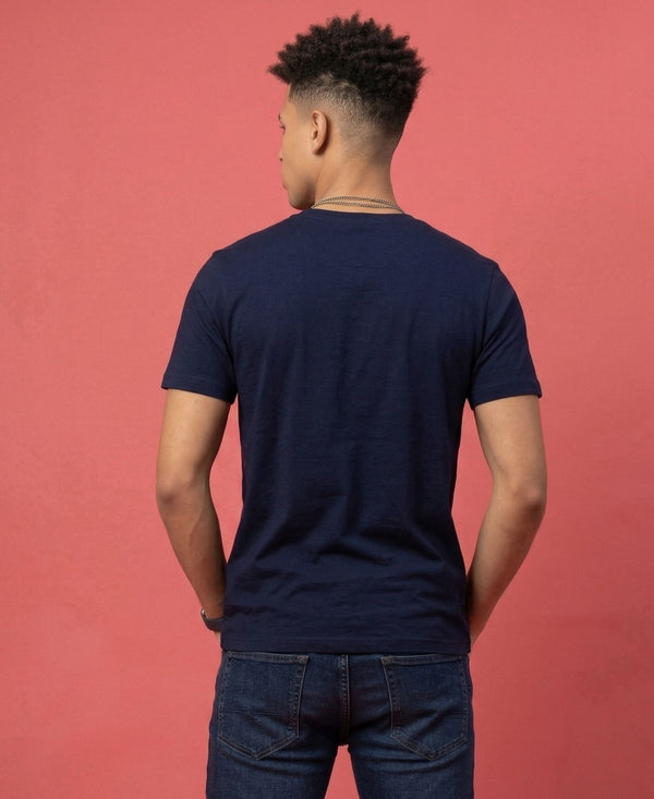 T.T. Men|Graphics Printed Tshirts For Men|Eco Friendly Fabric|Round Neck|Half Sleeves|Cotton Blended Tees For Men|Regular Fit|Big Print|Navy