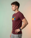 T.T. Men|Graphics Printed Tshirts For Men|Eco Friendly Fabric|Round Neck|Half Sleeves|Cotton Blended Tees For Men|Regular Fit|Big Print|Maroon
