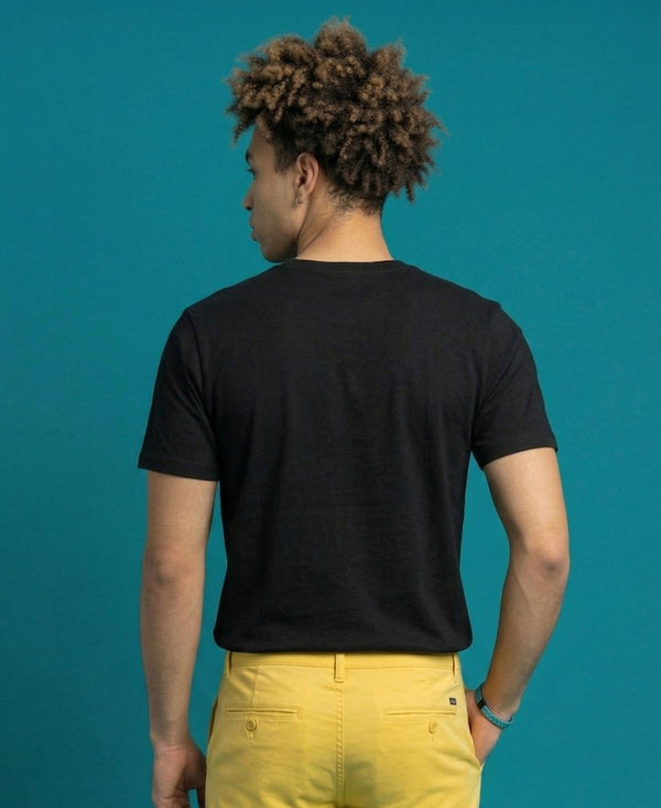 T.T. Men|Graphics Printed Tshirts For Men|Eco Friendly Fabric|Round Neck|Half Sleeves|Cotton Blended Tees For Men|Regular Fit|Big Print|Black