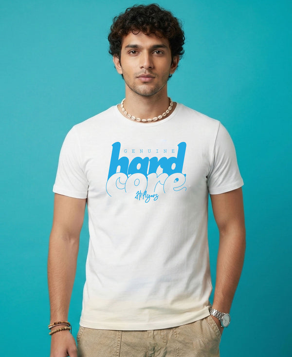 T.T. Men|Graphics Printed Tshirts For Men|Eco Friendly Fabric|Round Neck|Half Sleeves|Cotton Blended Tees For Men|Regular Fit|Big Print|White