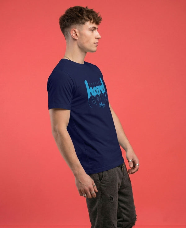 T.T. Men|Graphics Printed Tshirts For Men|Eco Friendly Fabric|Round Neck|Half Sleeves|Cotton Blended Tees For Men|Regular Fit|Big Print|Navy