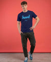 T.T. Men|Graphics Printed Tshirts For Men|Eco Friendly Fabric|Round Neck|Half Sleeves|Cotton Blended Tees For Men|Regular Fit|Big Print|Navy