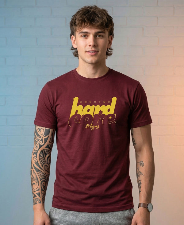 T.T. Men|Graphics Printed Tshirts For Men|Eco Friendly Fabric|Round Neck|Half Sleeves|Cotton Blended Tees For Men|Regular Fit|Big Print|Maroon
