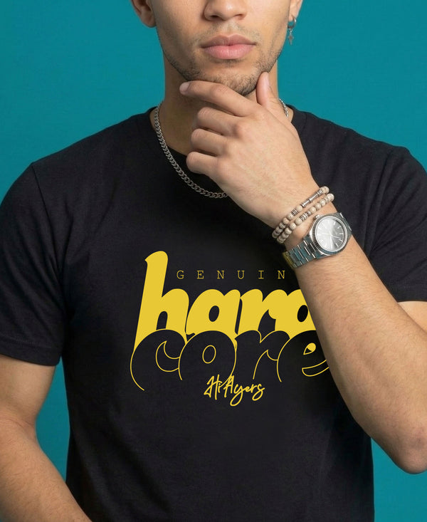 T.T. Men|Graphics Printed Tshirts For Men|Eco Friendly Fabric|Round Neck|Half Sleeves|Cotton Blended Tees For Men|Regular Fit|Big Print|Black