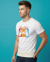 T.T. Men|Graphics Printed Tshirts For Men|Eco Friendly Fabric|Round Neck|Half Sleeves|Cotton Blended Tees For Men|Regular Fit|Big Print|White
