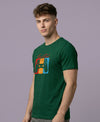 T.T. Men|Graphics Printed Tshirts For Men|Eco Friendly Fabric|Round Neck|Half Sleeves|Cotton Blended Tees For Men|Regular Fit|Big Print|Olive