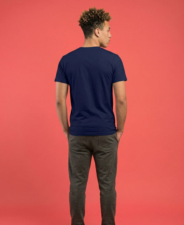 T.T. Men|Graphics Printed Tshirts For Men|Eco Friendly Fabric|Round Neck|Half Sleeves|Cotton Blended Tees For Men|Regular Fit|Big Print|Navy
