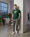 T.T. Men|Graphics Printed Tshirts For Men|Eco Friendly Fabric|Round Neck|Half Sleeves|Cotton Blended Tees For Men|Regular Fit|Big Print|Olive