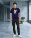T.T. Men|Graphics Printed Tshirts For Men|Eco Friendly Fabric|Round Neck|Half Sleeves|Cotton Blended Tees For Men|Regular Fit|Big Print|Navy
