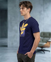 T.T. Men|Graphics Printed Tshirts For Men|Eco Friendly Fabric|Round Neck|Half Sleeves|Cotton Blended Tees For Men|Regular Fit|Big Print|Navy