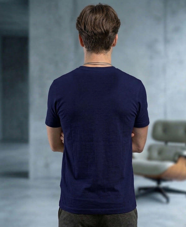 T.T. Men|Graphics Printed Tshirts For Men|Eco Friendly Fabric|Round Neck|Half Sleeves|Cotton Blended Tees For Men|Regular Fit|Big Print|Navy