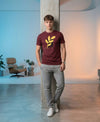 T.T. Men|Graphics Printed Tshirts For Men|Eco Friendly Fabric|Round Neck|Half Sleeves|Cotton Blended Tees For Men|Regular Fit|Big Print|Maroon