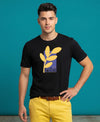T.T. Men|Graphics Printed Tshirts For Men|Eco Friendly Fabric|Round Neck|Half Sleeves|Cotton Blended Tees For Men|Regular Fit|Big Print|Black