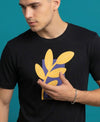 T.T. Men|Graphics Printed Tshirts For Men|Eco Friendly Fabric|Round Neck|Half Sleeves|Cotton Blended Tees For Men|Regular Fit|Big Print|Black