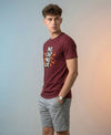 T.T. Men|Graphics Printed Tshirts For Men|Eco Friendly Fabric|Round Neck|Half Sleeves|Cotton Blended Tees For Men|Regular Fit|Big Print|Maroon