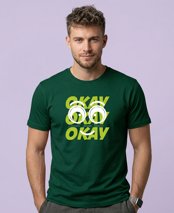 T.T. Men|Graphics Printed Tshirts For Men|Eco Friendly Fabric|Round Neck|Half Sleeves|Cotton Blended Tees For Men|Regular Fit|Big Print|Olive